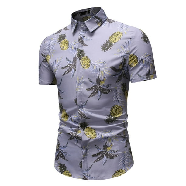 Mens Summer Business Leisure Short Sleeved Printing Shirt Mens Summer Business Leisure Short Sleeved Printing Shirt